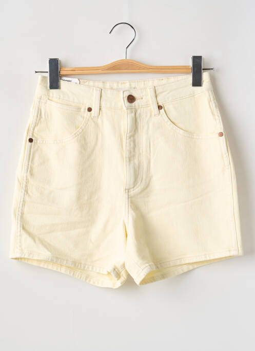 Short tissage denim taille haute jaune WRANGLER femme
