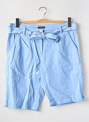 Bermuda taille à pinces taille normale bleu MORE & MORE femme