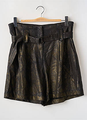 Short taille à pinces taille haute noir NÜ femme