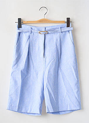 Bermuda taille haute taille haute bleu LILI SIDONIO femme