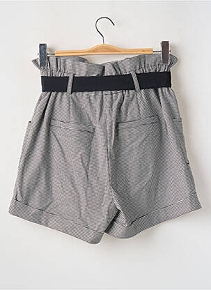 Short fermeture zippée sous rabat avec crochet taille haute noir NAF NAF femme