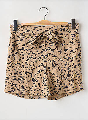 Short taille élastique taille haute beige GARCIA femme