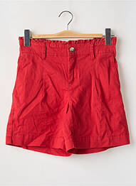 Short taille à pinces taille haute rouge STREET ONE femme