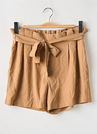 Short taille élastique taille haute beige ONLY femme