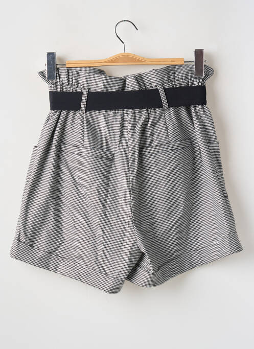 Short fermeture zippée sous rabat avec crochet taille haute noir NAF NAF femme