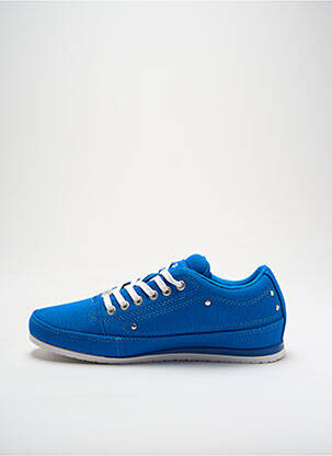 Baskets semelle amovible bout rond bleu fonce V07 homme