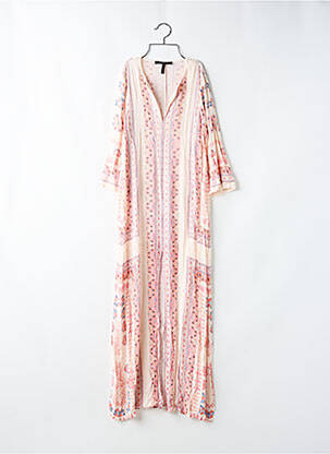 Robe longue manches longues manches longues rose BCBGMAXAZRIA femme