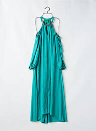Robe longue manches longues manches longues vert BCBGMAXAZRIA femme
