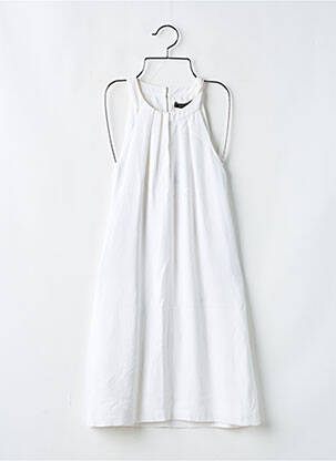 Robe mi-longue coupe fluide sans manche blanc BCBGMAXAZRIA femme