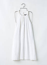 Robe mi-longue coupe fluide sans manche blanc BCBGMAXAZRIA femme