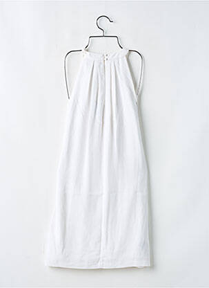 Robe mi-longue coupe fluide sans manche blanc BCBGMAXAZRIA femme