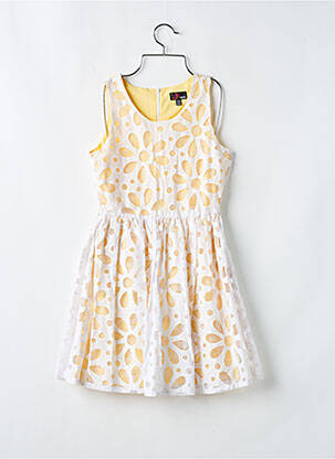 Robe courte sans manche sans manche jaune YUMI femme