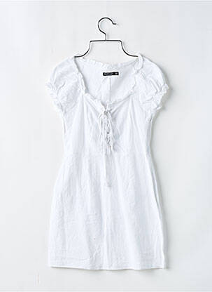 Robe courte manches courtes manches courtes blanc NASTY GAL femme