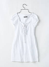 Robe courte manches courtes manches courtes blanc NASTY GAL femme