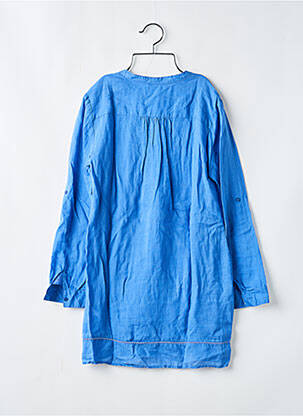 Robe courte manches longues manches longues bleu 1 2 3 femme