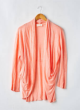 Gilet manches longues col châle orange ZARA femme