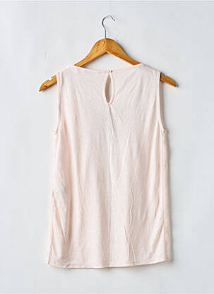 Top tissage crêpe sans manche rose NAF NAF femme