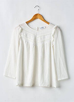 Blouse col rond manches longues blanc BETTY LONDON femme