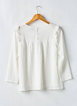 Blouse col rond manches longues blanc BETTY LONDON femme