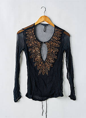 Blouse légère et transparente manches longues noir ANTIK BATIK femme