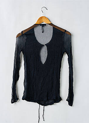 Blouse légère et transparente manches longues noir ANTIK BATIK femme