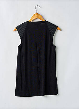 Top tissage jersey sans manche noir BCBGMAXAZRIA femme