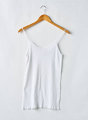 T-shirt coupe cintrée fines bretelles blanc VANESSA BRUNO femme