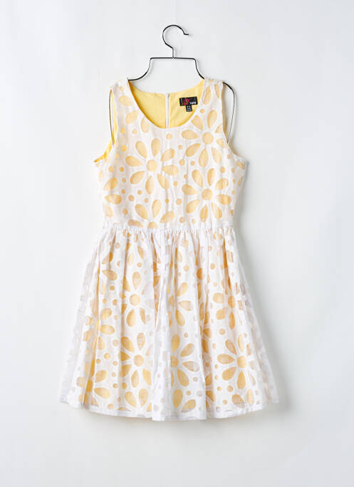 Robe courte sans manche sans manche jaune YUMI femme