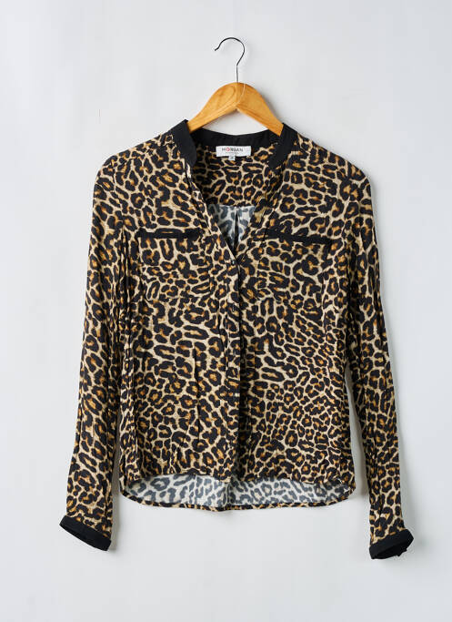 Chemisier tissage crêpe manches longues blanc MORGAN femme