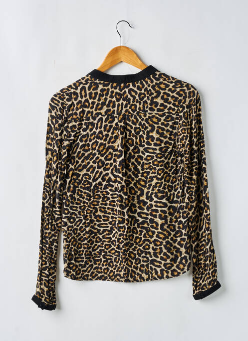 Chemisier tissage crêpe manches longues blanc MORGAN femme