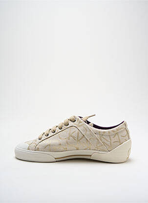 Baskets tissage satiné talon plat jusqu'à 3cm beige CALVIN KLEIN femme