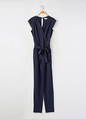 Combi-pantalon poches manches courtes bleu MORGAN femme