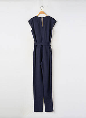 Combi-pantalon fermeture boutonnée au dos manches courtes bleu MORGAN femme