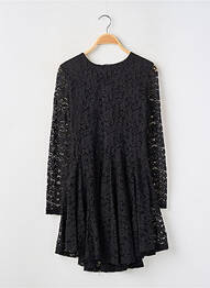 Robe courte fermeture zippée au dos manches longues noir CHICWISH femme