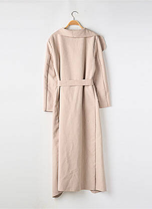 Manteau long coupe cintrée sans capuche beige SANS MARQUE femme