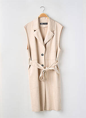Veste casual tissage suedine beige ZARA femme