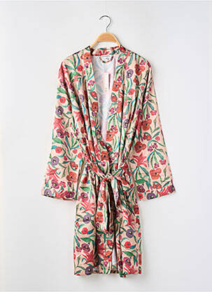 Robe de chambre col v beige DARJEELING femme
