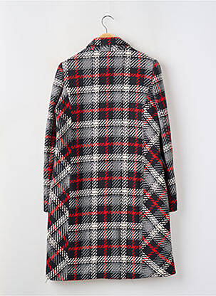 Manteau long coupe droite sans capuche rouge HEINE femme