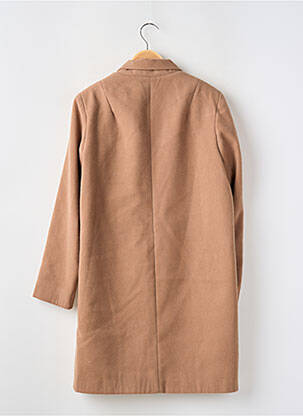 Manteau long coupe droite sans capuche marron BOOHOO femme