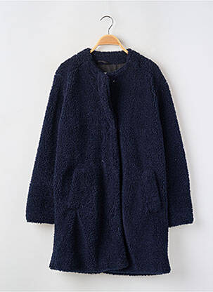 Manteau long coupe droite sans capuche bleu GAP femme