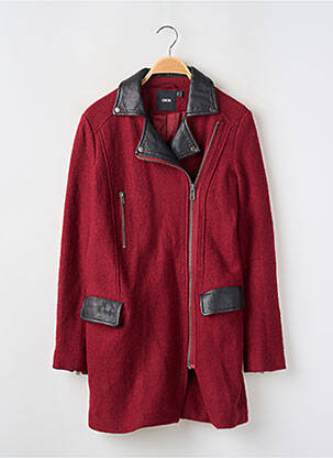 Manteau long coupe droite sans capuche rouge ASOS femme