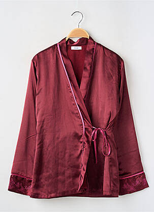 Robe de chambre col v rouge ETAM femme