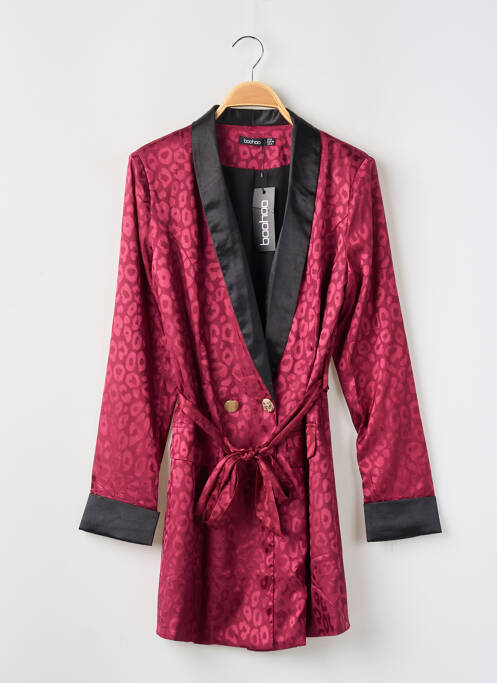 Robe de chambre fermeture boutonnée sur le devant rouge BOOHOO femme