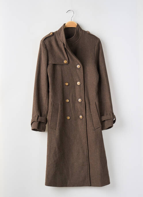 Manteau long marron BETTY LONDON pour femme