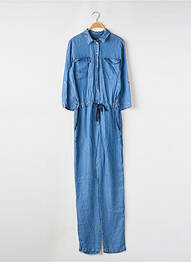 Combi-pantalon poches manches 3/4 bleu 1 2 3 femme
