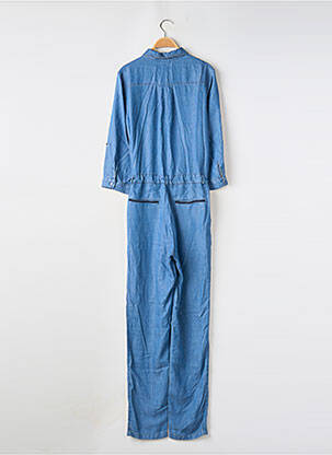 Combi-pantalon poches manches 3/4 bleu 1 2 3 femme