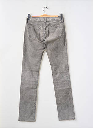 Pantalon droit stretch taille basse gris UNIQLO femme