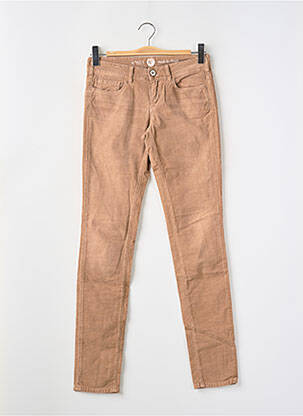 Pantalon slim taille basse taille basse marron NOTIFY femme