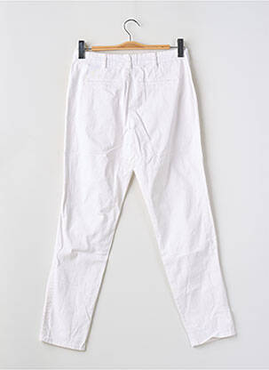 Pantalon chino broderie galons latéraux taille normale blanc CAMAIEU femme