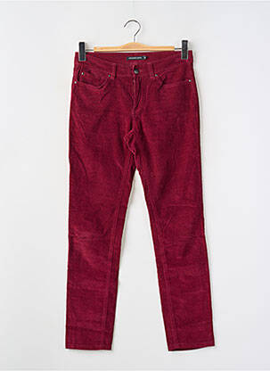 Pantalon slim taille basse taille basse rouge MONOPRIX femme